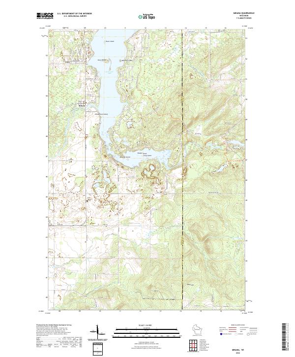 US Topo 7.5-minute map for Mikana WI
