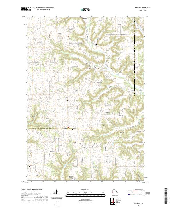 US Topo 7.5-minute map for Nerike Hill WI
