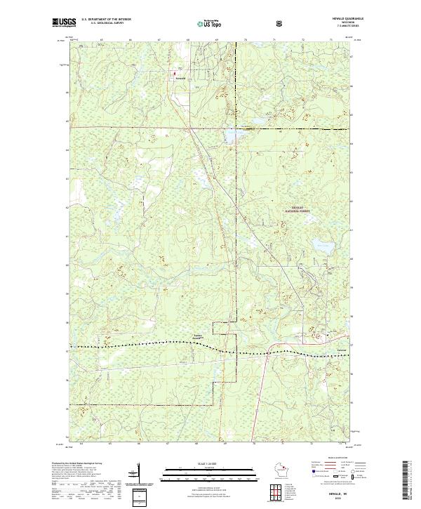US Topo 7.5-minute map for Newald WI
