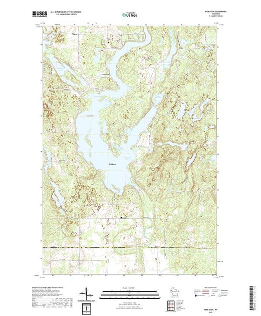 US Topo 7.5-minute map for Nobleton WI – American Map Store