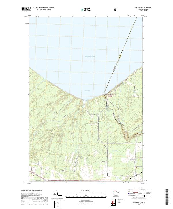US Topo 7.5-minute map for Oronto Bay WIMI