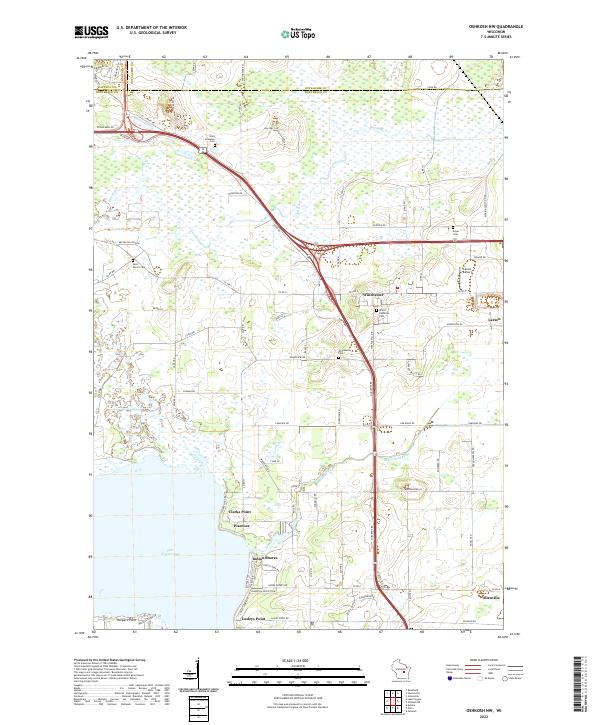 US Topo 7.5-minute map for Oshkosh NW WI