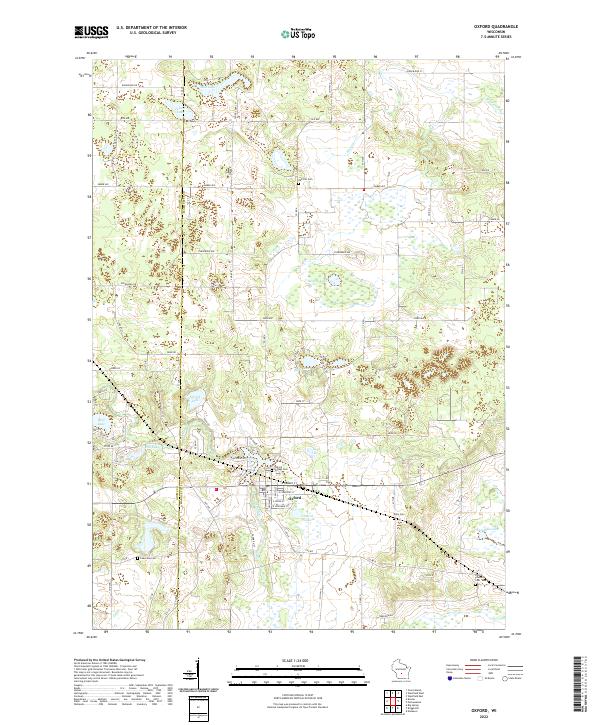 US Topo 7.5-minute map for Oxford WI