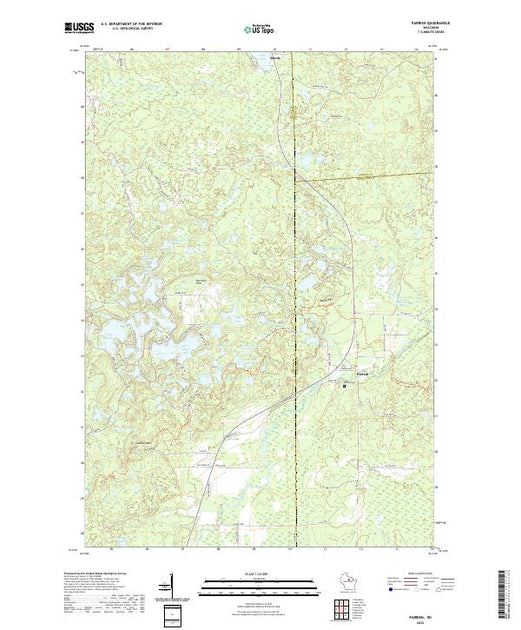 US Topo 7.5-minute map for Parrish WI – American Map Store