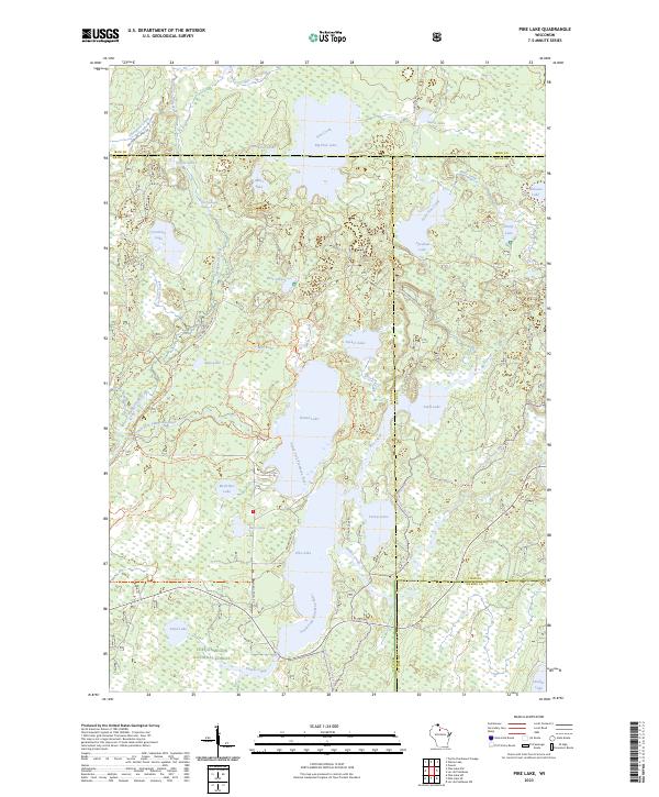 US Topo 7.5-minute map for Pike Lake WI