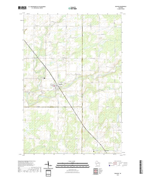 US Topo 7.5-minute map for Sheldon WI