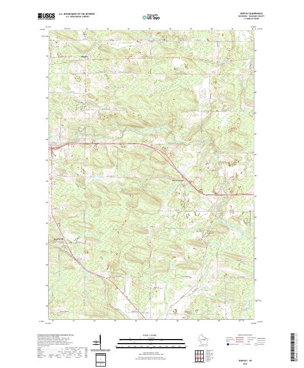 US Topo 7.5-minute map for Shepley WI