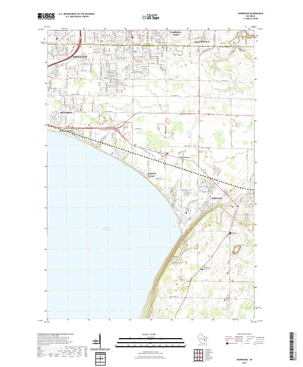 US Topo 7.5-minute map for Sherwood WI