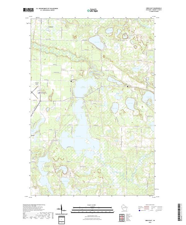US Topo 7.5-minute map for Siren East WI
