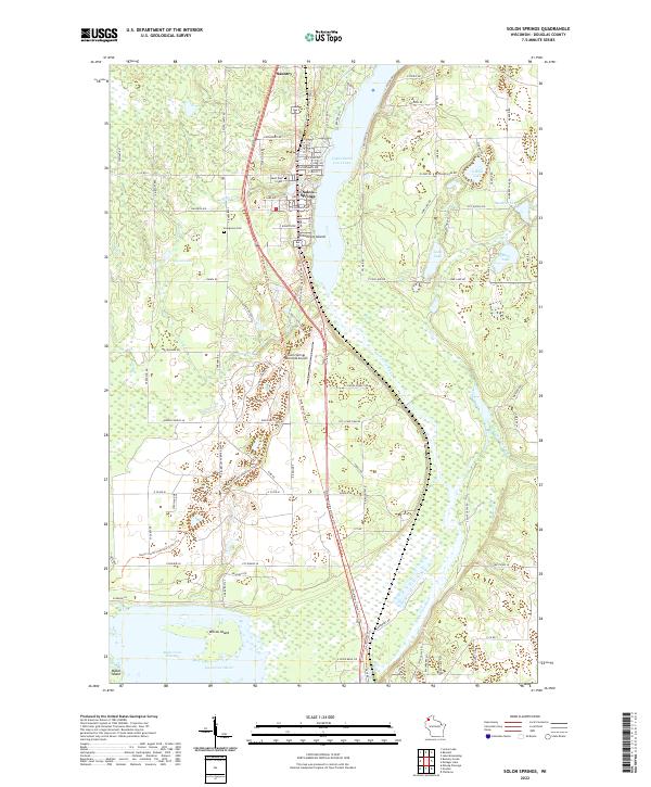 US Topo 7.5-minute map for Solon Springs WI