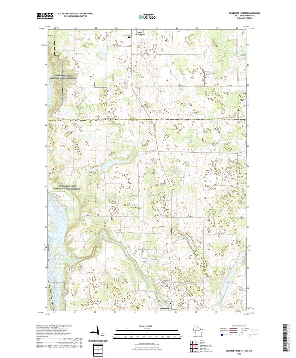 US Topo 7.5-minute map for Somerset North WIMN