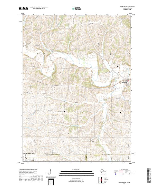 US Topo 7.5-minute map for South Wayne WIIL