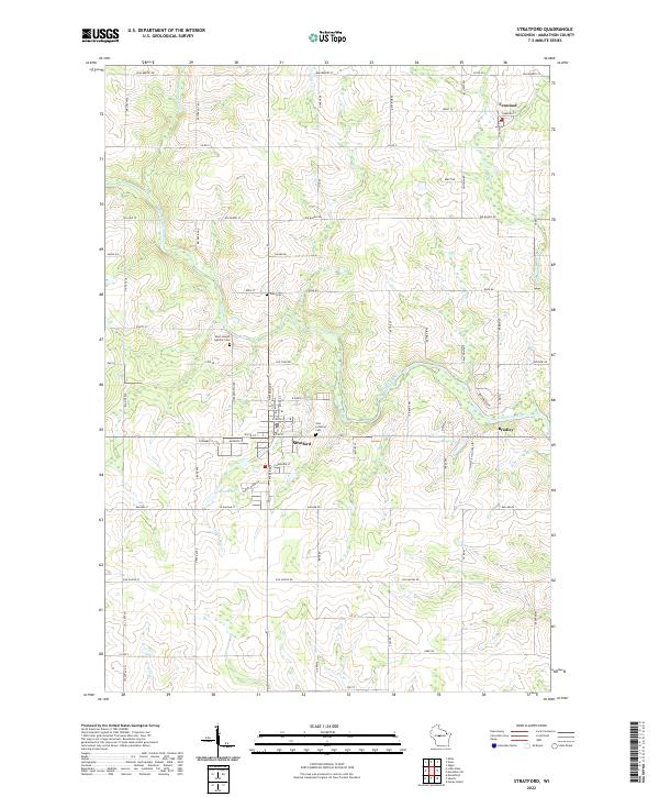 US Topo 7.5-minute map for Stratford WI