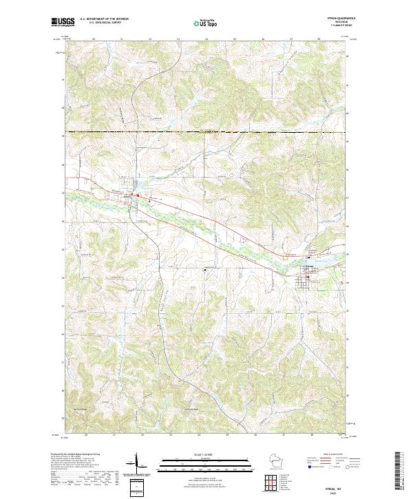 US Topo 7.5-minute map for Strum WI