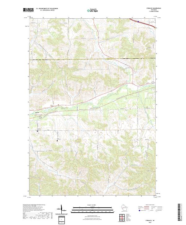 US Topo 7.5-minute map for Strum SE WI