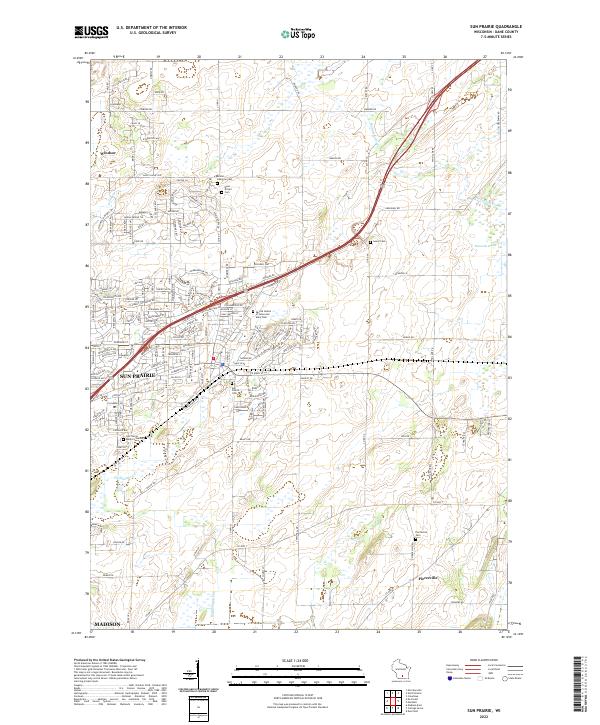 US Topo 7.5-minute map for Sun Prairie WI