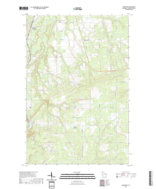 US Topo 7.5-minute map for Sunnyside WI