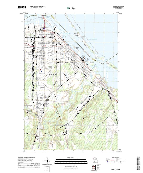 US Topo 7.5-minute map for Superior WIMN