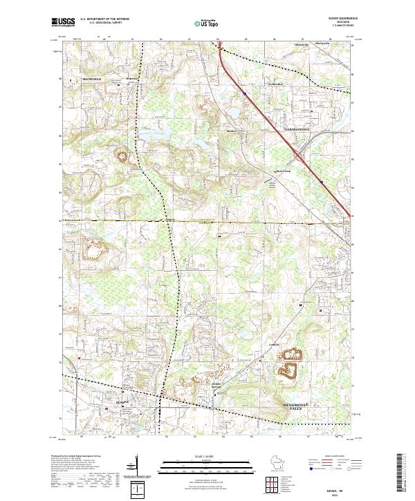 US Topo 7.5-minute map for Sussex WI