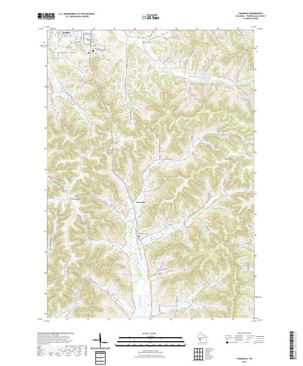 US Topo 7.5-minute map for Tamarack WI