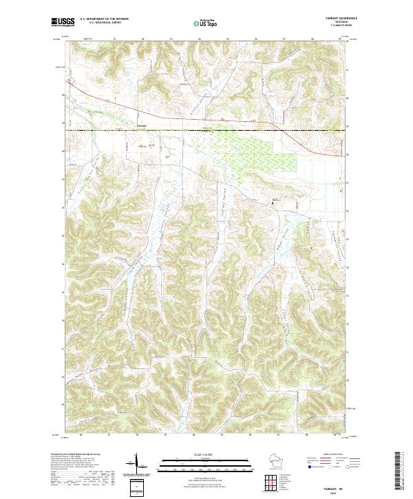 US Topo 7.5-minute map for Tarrant WI
