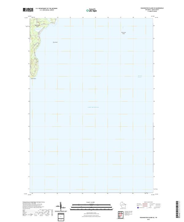 US Topo 7.5-minute map for Washington Island SE WI