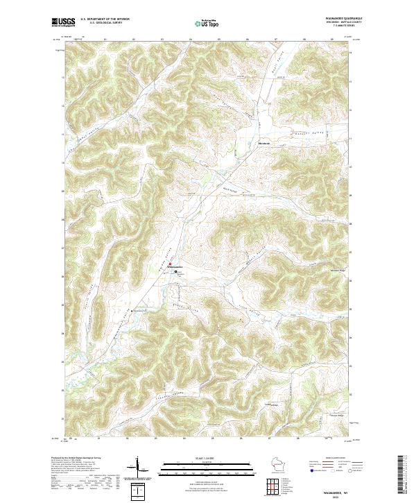US Topo 7.5-minute map for Waumandee WI