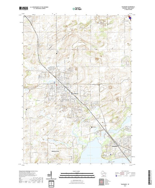 US Topo 7.5-minute map for Waunakee WI – American Map Store