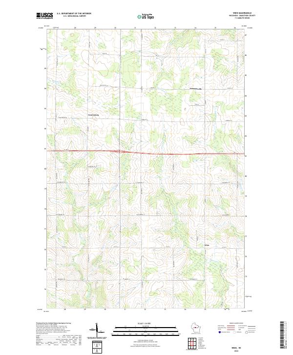 US Topo 7.5-minute map for Wien WI