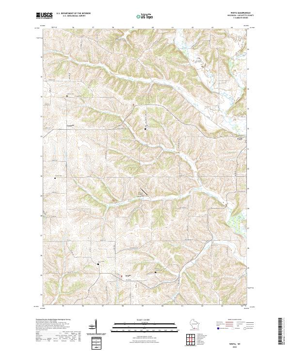 US Topo 7.5-minute map for Wiota WI