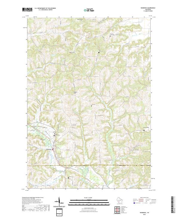US Topo 7.5-minute map for Wonewoc WI