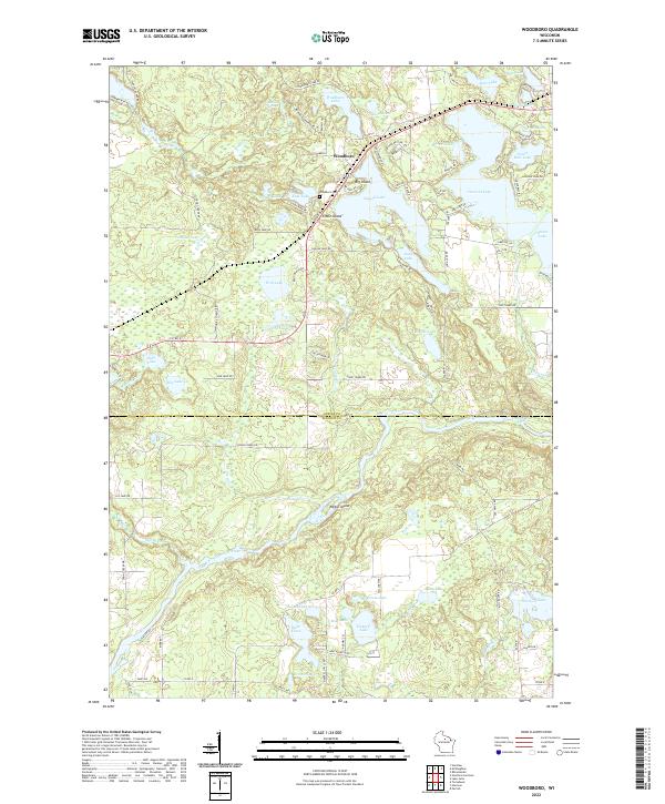 US Topo 7.5-minute map for Woodboro WI
