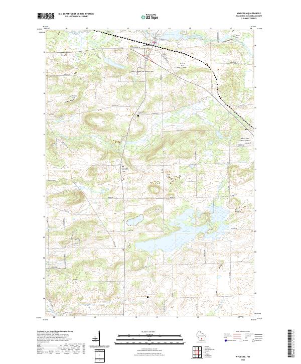 US Topo 7.5-minute map for Wyocena WI