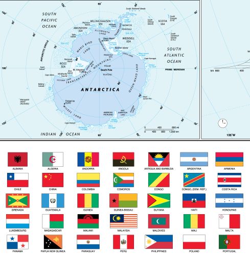 Classic World Wall Map with Flags by Globe Turner