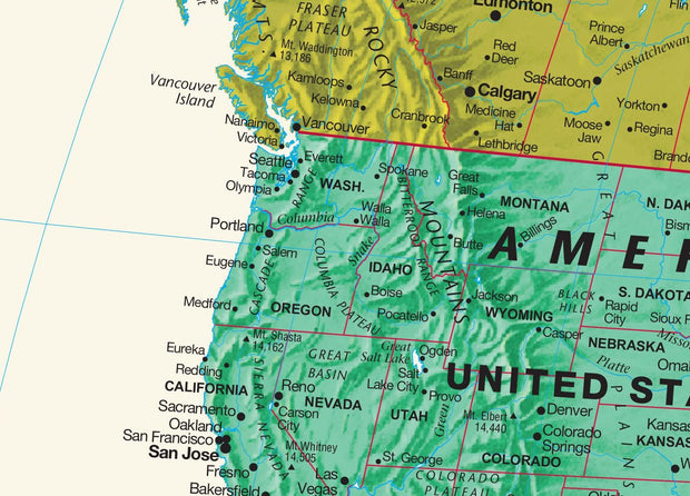 Contemporary World Wall Map by Globe Turner