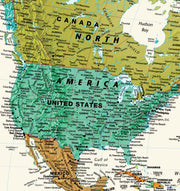 Contemporary World Wall Map by Globe Turner