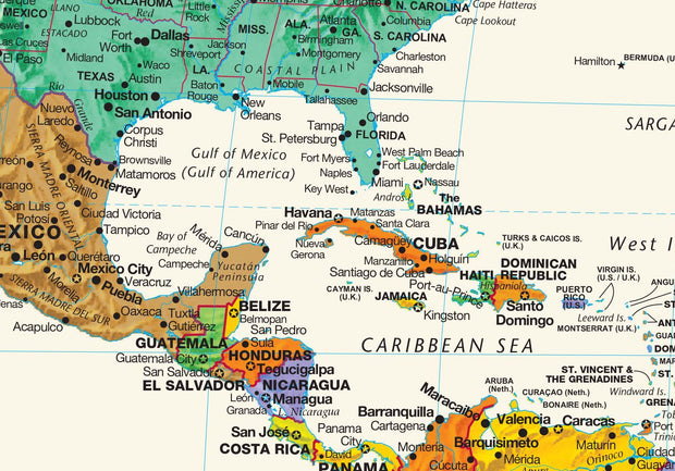 Contemporary World Wall Map by Globe Turner