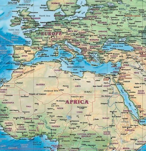 Decorative World Wall Map