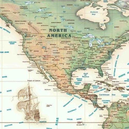 Legacy Style World Wall Map by Compart Maps