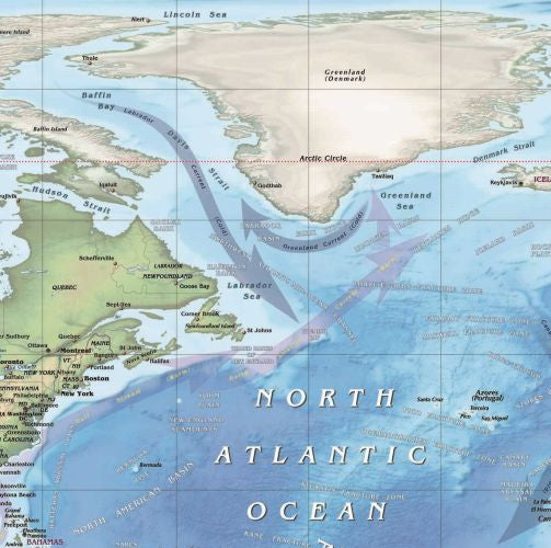 Western Hemisphere Wall Map