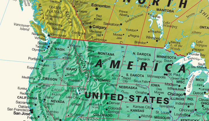 Contemporary World Wall Map with Flags by Globe Turner