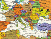 Contemporary World Wall Map with Flags by Globe Turner