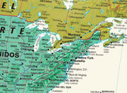 Mapamundi Contemporáneo en Español con Banderas