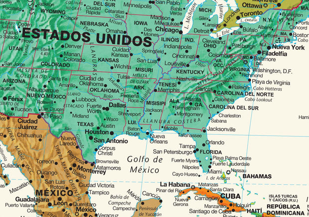 Mapamundi Contemporáneo en Español