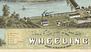 Aerial View of Wheeling, WV 1870