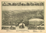 Bird's Eye View of Clarksburg, WV,  1898