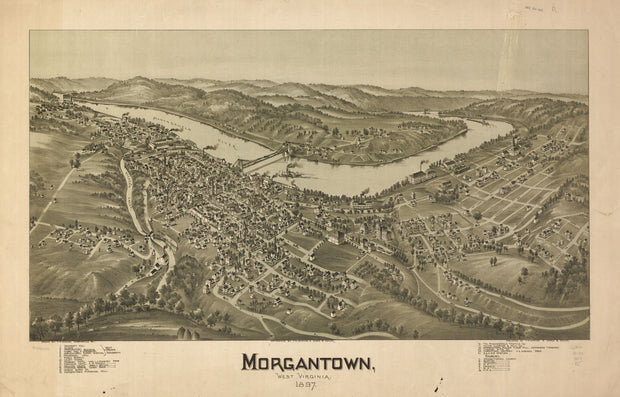 Bird's Eye View of Morgantown, 1897