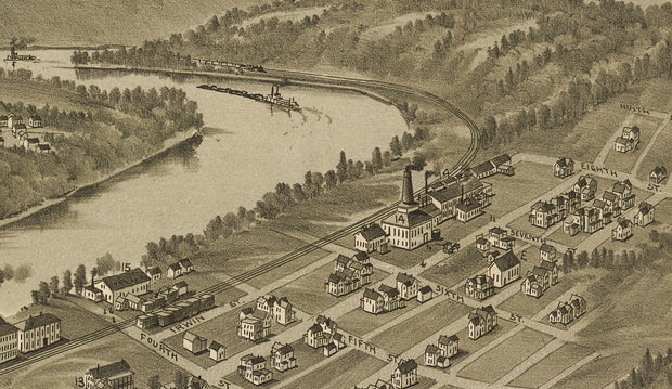 Bird's Eye View of Morgantown, 1897