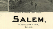 Bird's Eye View of Salem, WV, 1899