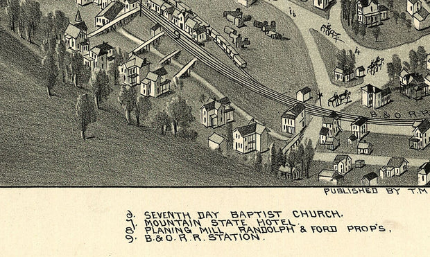 Bird's Eye View of Salem, WV, 1899